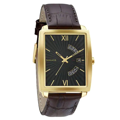 "Sonata Gents Watch 7143YL02 - Click here to View more details about this Product